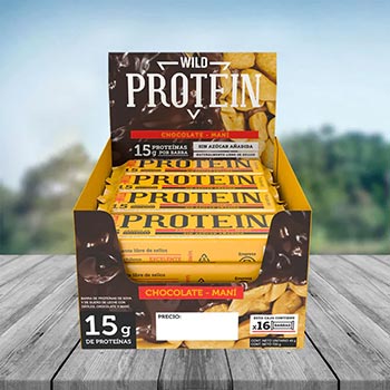 Wild Protein Chocolate Mani 16 unidades 